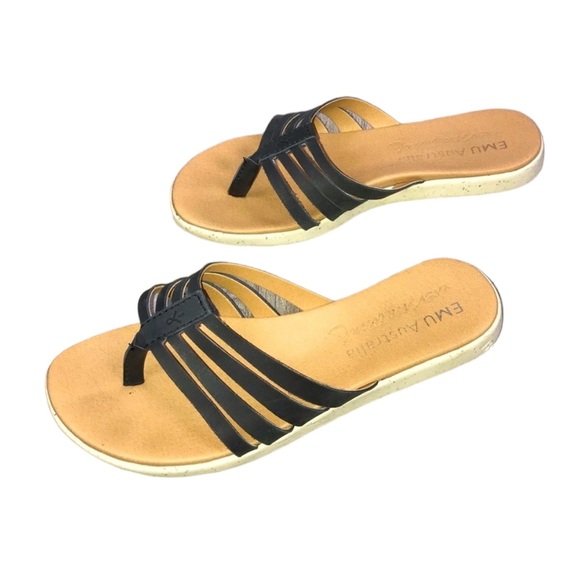 Emu Australia Palmgrove Flat Sandals Size 7 Black - Picture 11 of 11